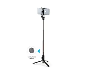 FIXED Snap Selfie stick s tripodom a bezdrôtovou spúšťou čierna / 3|4" závit 