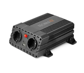 Technaxx TE19 menič napätia / 600W / vstup 12V DC / 2xUSB / 2x230V zásuvka / čierna