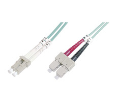 DIGITUS Fiber Optic Patch Cord LC na SC Multimode 50&amp;125 µ 2m / OM3 / Duplex
