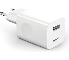 Baseus BX02 QC 3.0 USB nabíjačka / 24W / Quick Charge 3.0 / 1x USB-A 3.0 / biela