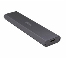 AKASA AK-ENU3M2-03 čierna / externý box pre M.2 PCIe NVMe SSD / USB 3.1 Gen2 Type-C / hliníkový