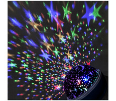 Solight 1V220 LED projekčná guľa / multicolor / 9 režimov / otáčania / USB / 4x AAA