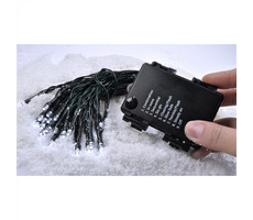 Solight 1V53-WW LED vonkajšia vianočná reťaz / 50LED / 5m / 3M prívod / 8 funkcií / IP44 / 3x AA / teplá biela