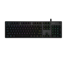 Logitech G512 čierna / herná klávesnica / US layout / kábel USB-A 2.0 / 1x USB-A 2.0 / RGB Lightsync / GX Brown Tactile