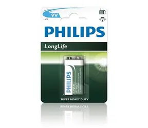 Philips baterie 9V zinkochloridová - 1ks blister