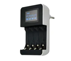 Solight DN25 nabíjačka s LCD displejom / AC 230V / 450mA / 4 kanály / AA &amp; AAA / riadená mikroprocesorom