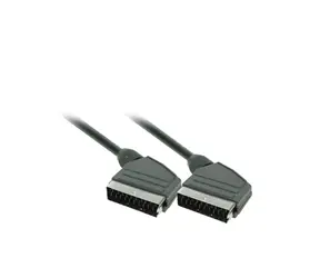 Solight SSV0115E SCART kábel / SCART konektor - SCART konektor / 21pin / 1.5m / priemer 8mm