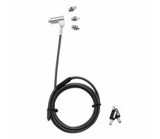 DICOTA Univerzálny bezpečnostný káblový zámok masterkeyed / 3 výmenné hlavy / s kľúčom