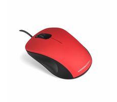 MODECOM MC-M10S čierno-červená / drôtová optická myš / 1000DPI / 3 tlačidlá / ultra tichá