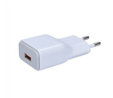 Solight DC51 USB nabíjací adaptér 1x USB bielošedá / fast charge / Qualcomm / 5V-2A / 9V-1.5A / 12V-1A / AC 230V