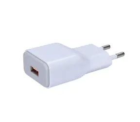 Solight DC51 USB nabíjací adaptér 1x USB bielošedá / fast charge / Qualcomm / 5V-2A / 9V-1.5A / 12V-1A / AC 230V
