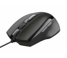 Trust Voca Comfort Mouse čierna / Optická myš / 2400DPI / 6 tlačidiel / USB / 1.6m