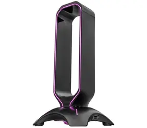 Trust GXT 265 Cintar čierna / Stojan pre headset / RGB podsvietenie 2x USB