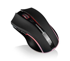 MODECOM MC-WRM1 čierna / bezdrôtová optická myš / 5 tlačidiel / 1600 DPI / USB / podsvietenie