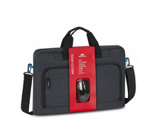 Riva Case 8058 čierna / taška na notebook 17.3" / vrátane bezdrôtovej myši / vonkajší rozmer 460x310x60 mm / 0.575 kg