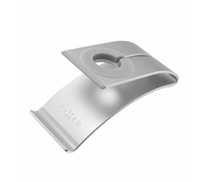 FIXED Frame Watch Hliníkový stojan na stôl pre mobilné telefóny &amp; tablety a hodinky Apple Watch strieborná