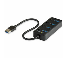 StarTech USB 3.0 HUB 4 porty čierna / USB-A / 5 Gbs