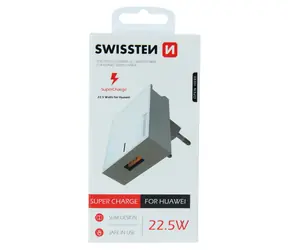 SWISSTEN Sieťový adaptér pre HUAWEI SUPER FAST CHARGE 22.5W biela