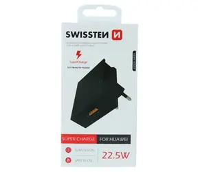 SWISSTEN Sieťový adaptér pre HUAWEI SUPER FAST CHARGE 22.5W čierna