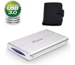 Fantec DB-228U3 strieborná / rámček pre 2.5" HDD / SATA / USB 3.0