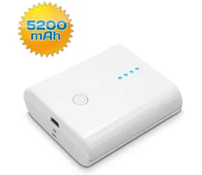 Fantec RBP-52H 5200mAh biela / 2x USB-A (OUT) / 1x miniUSB (IN) / 5V / 1 A