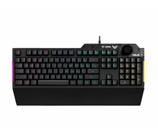 Asus TUF GAMING K1 čierna / drôtová herná klávesnica / membránová / US layout / RGB / USB 2.0 / kábel 1.8 m 