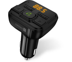 CONNECT IT InCarz Bluetooth transmitter / BT 4.2 / handsfree / 2.4A / 14.5W / 12&amp;24V DC / 2xUSB-A / Micro SD / čierna
