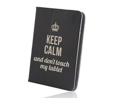 GreenGO KEEP CALM Univerzálne púzdro pre tablety 7-8&quot; čierna