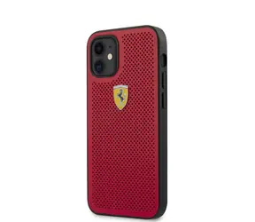 Ferrari On Track Perforated Zadný Kryt pre Apple iPhone 12 mini červená