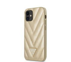 GUESS V Quilted Zadný Kryt pre Apple iPhone 12 mini zlatá