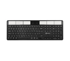 Powerton SolarSlim CZ čierna / bezdrôtová klávesnica / 2.4 GHz / Bluetooth / CZ layout