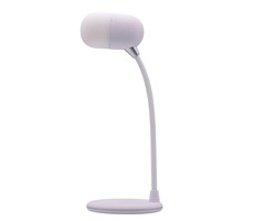 Terratec Charge AIR Light &amp; Sound biela / LED lampička / bezdrôtové nabíjanie 5W / Bluetooth / 3W reproduktor