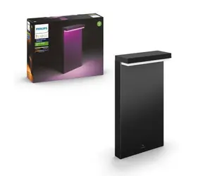 Philips Hue Nyro LED 1x13.5W stĺpik čierna / vonkajšie stĺpové svietidlo / 1000lm / 2000-6500K / RGB / IP44