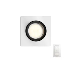 Philips Hue Milliskin LED 1x5.5W hliník + stmievač / LED podhľadové svietidlo GU10 / 250lm / 2200-6500 K / IP20 / stmievať.