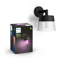 Philips Hue Attract LED 1x8W čierna / vonkajšie nástenné svietidlo / 600lm / 2000-6500K / RGB / IP44 / stmievateľné