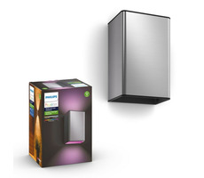 Philips Hue Resonate LED 2x8W nerez / vonkajšie nástenné svietidlo / 1200lm / 2000-6500K / RGBW / IP44