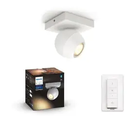 Philips Hue Buckram BT LED 1x5W biela + stmievač / LED bodové svietidlo GU10 / 1x350lm / 2200-6500 K / IP20 / stmievateľné
