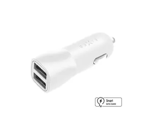 FIXED Autonabíjačka 15W s 2xUSB výstupom biela / Smart Rapid Charge
