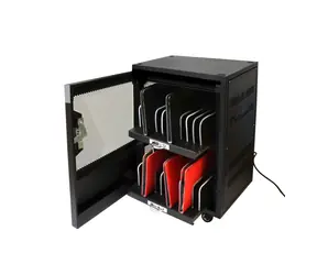 PORT CONNECT nabíjacia skrinka pre 20 zariadení čierna / inteligentné nabíjanie 2.1A / 50.45 x 73.4 x 33.7 cm