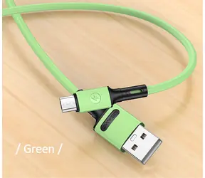 USAMS SJ435 U52 Dátový a Nabíjací Kábel MicroUSB 1m zelená