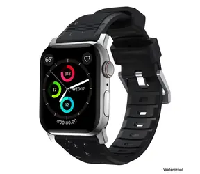 Nomad Rugged Strap remienok pre Apple Watch 44 & 42 mm strieborná