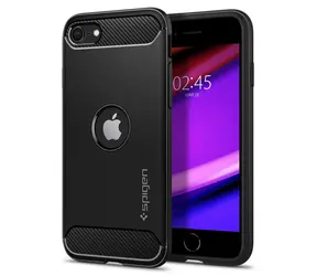 Spigen Rugged Armor ochranný kryt pre Apple iPhone SE 2020/2022 čierna