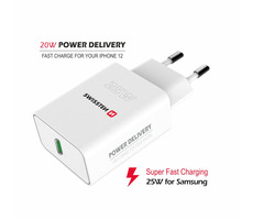SWISSTEN Sieťový adaptér USB-C PD 25W biela