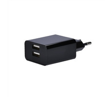 Solight DC48A USB nabíjací adaptér čierna / 2x USB / 3100mA max. / AC 230V