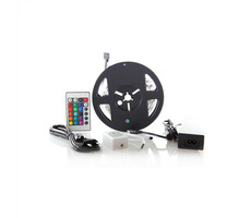 Solight WM55 LED svetelný pás / RGB / 3m / sada s 12V adaptérom a diaľk. ovládačom / 7.2Wm / IP20