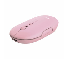 Trust Puck ružová / Bezdrôtová optická myš / 1600DPI / 2.4 GHz / Bluetooth / USB