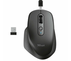 Trust Ozaa Rechargeable Wireless Mouse čierna / Bezdrôtová optická myš / 2400DPI / 2.4 GHz / USB