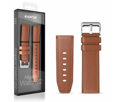 Aligator Kožený remienok 22mm hnedá