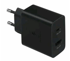 Samsung EP-TA220NBEGEU duálna nabíjačka 35W čierna / Rýchle nabíjanie / SFC / AFC / 1x USB-C (35W) / 1x USB-A (15W)
