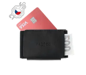 FIXED Tiny Wallet Kožená peňaženka z pravej hovädzej kože (FIXW-STN2-BK) čierna